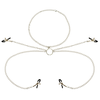 Ohmama Fetish OHMAMA Metal System - 4 Nipple Clamps with Chain Necklace, Nickel-Free