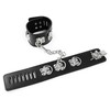 OHMAMA Fetish Adjustable Hasp-Style Ankle Restraints PVC/Metal Juodas