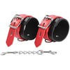 OHMAMA Fetish Adjustable Lock Buckle Wrist Restraints, Juodas PVC
