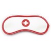 OHMAMA Fetish Mini Set 3-Piece Nurse - Cuffs &amp; Mask Kit, PVC, Baltas/Raudona