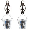Ohmama Fetish OHMAMA Metal Nipple Clamps with Buckets - Adjustable, Nickel-Free Design