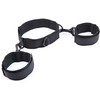 Ohmama Fetish OHMAMA Nylon Handcuffs and Adjustable Collar Set - Juodas, One Size