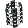 OHMAMA FETISH - Adjustable Metal Ring &amp; Leather Strap Restraint Cage