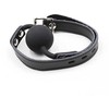Ohmama Fetish Ohmama Silicone Ball Gag with Adjustable Leather Strap &amp; Padlock, 4cm