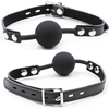 Ohmama Fetish Ohmama Silicone Ball Gag with Adjustable Leather Strap &amp; Padlock, 4cm