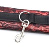 Ohmama Fetish OHMAMA Velvet Handcuffs with Adjustable Nylon Tape Raudona-Juodas One Size