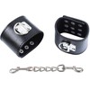 OHMAMA Fetish Wrist Restraints Adjustable PVC &amp; Metal Juodas Universal