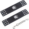 OHMAMA Fetish Wrist Restraints Adjustable PVC &amp; Metal Juodas Universal
