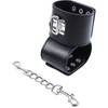 OHMAMA Fetish Wrist Restraints Adjustable PVC &amp; Metal Juodas Universal