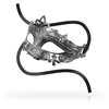 Ohmama Masks OHMAMA Venetian Style Sidabrinis Mask - Embossed Rigid Design, Unisex