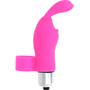 Ohmama Stimulating Rožinė OHMAMA Finger Vibe Rabbit - Silicone, Atsparus vandeniui, 9.8 cm, Rožinė
