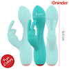 ONINDER Cute Love Bunny Turquoise App-Controlled Dual Stimulator 12.5cm