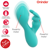 ONINDER Cute Love Bunny Turquoise App-Controlled Dual Stimulator 12.5cm