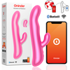 Rožinė ONINDER Oslo Rožinė Dual-Action Massager with App &amp; Rotation, Atsparus vandeniui