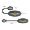 ONINDER Tokyo Juodas Vibrating Egg 7.5x3.2cm App-Controlled, Atsparus vandeniui