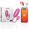 Rožinė ONINDER Tokyo Rožinė Vibrating Egg 7.5x3.2cm App-Controlled Atsparus vandeniui