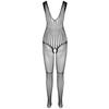 Passion Woman Bodystockings PASSION BS103 Juodas Bodystocking - One Size, Elegant Mesh Design