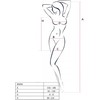 Passion Woman Bodystockings PASSION BS096 Juodas Mesh Bodystocking One Size - Elegant Stretch Design