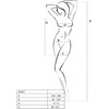 Passion Woman Bodystockings PASSION BS097 Baltas Bodystocking One Size - Elegant Mesh Design