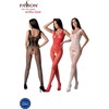 Passion Woman Bodystockings PASSION BS098 Juodas Mesh Bodystocking One Size - Elegant Lace Design