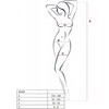 Passion Woman Bodystockings PASSION BS098 Juodas Mesh Bodystocking One Size - Elegant Lace Design