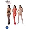 Passion Woman Bodystockings PASSION - BS100 Baltas BODYSTOCKING ONE SIZE