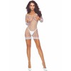 Passion Woman Bodystockings PASSION BS108 Baltas Grid Bodystocking, Seamless Design, Size Range XS-L