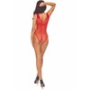 Passion Woman Bodystockings PASSION BS109 Raudona Butterfly Bodystocking - Elegant Openwork Design