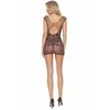 Passion Woman Bodystockings PASSION BS111 Juodas Lace Bodystocking - Elegant Openwork Design