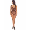 Passion Woman Bodystockings Passion BS115 Bodystocking Juodas Mesh Open Design, Size Options