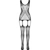 Passion Woman Bodystockings PASSION ECO BS007 Raudona Bodystocking - Eco-Friendly, Universal Size
