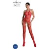 Passion Woman Bodystockings PASSION ECO BS002 Raudona Bodystocking - Recycled Materials, One Size