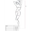 Passion Woman Bodystockings Passion BS019 Bodystocking Baltas - Elegant Mesh Design, One Size