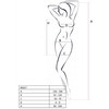 Passion Woman Bodystockings Passion BS027 Bodystocking Baltas Mesh Dress, One Size, Elegant Design