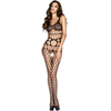 Passion Woman Passion BS032 Bodystocking Juodas - Elegant Fishnet, One Size