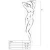 Passion Woman Passion BS038 Bodystocking Baltas - Elegant Embroidered Mesh, One Size