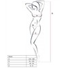 Passion Woman Passion BS045 Bodystocking Juodas - Embroidered Fishnet, One Size