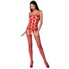 Passion Woman Passion BS067 Raudona Mesh Bodystocking with Lace Details One Size