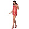 Passion Woman Passion BS073 Bodystocking Raudona One Size - Elegant Fishnet Lingerie