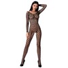 Passion Woman Passion BS077 Bodystocking Juodas - Elegant Lace Mesh, One Size