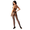 Passion Woman Passion BS080 Bodystocking Juodas One Size - Elegant Lace Mesh Design
