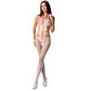 Passion Woman Passion BS084 Baltas Bodystocking One Size - Lace &amp; Mesh Design