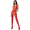 Passion Woman Passion BS085 Bodystocking Raudona Lace Mesh One Size