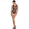 Passion Woman Passion BS086 Juodas Bodystocking - Lace Mesh Design, One Size
