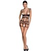 Passion Woman Passion BS089 Bodystocking Juodas One Size - Elegant Mesh Lace Design