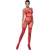 Passion Woman Corsets Passion Kyouka Corset Raudona L/XL - Adjustable Straps &amp; Matching Thong