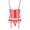 Passion Woman Corsets Passion Kyouka Corset Raudona L/XL - Adjustable Straps &amp; Matching Thong