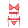 Passion Woman Corsets Passion Kyouka Corset Raudona L/XL - Adjustable Straps &amp; Matching Thong