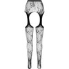 PASSION WOMAN GARTER &amp; STOCK Passion ECO S001 Raudona Bodystocking - Eco-Friendly Recycled Material, One Size