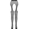 PASSION WOMAN GARTER &amp; STOCK Passion ECO Collection Bodystocking ECO S003 Baltas - Sustainable Design One Size